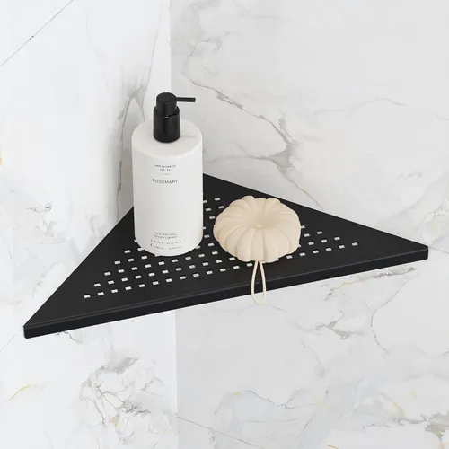 Miniatura 18 de Qeke Estante de Esquina para Baño, Estante de Ducha Empotrado de 10" Organizador, Estante de Acero Inoxidable SUS304 Montaje en Pared Triangular
