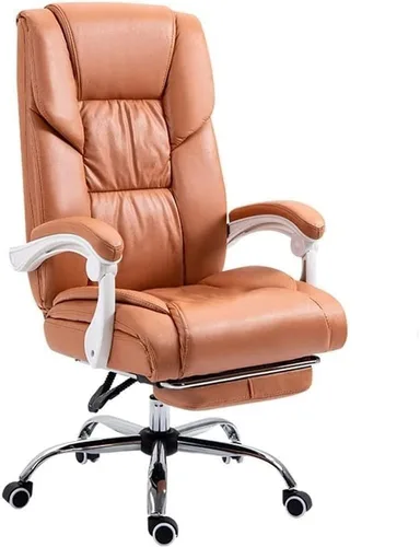 Miniatura 7 de Ergonomic Executive Leather Chairs with Footrest Lumbar Support Comfortable High Back Office Chair for Long Sitting Computer Home Bedroom Black