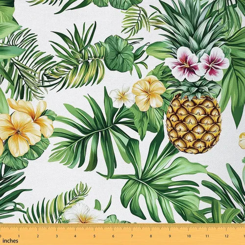 Miniatura 12 de Feelyou The Yard, tela de flamenco de tela para tapicería de palmeras tropicales para sillas, sofá, acuarela, exótica, selva, botánica