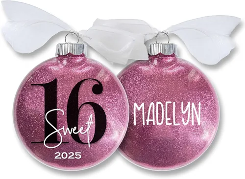 Miniatura 17 de Adorno de Navidad oficial de 13 adolescentes, regalo de cumpleaños número 13 para adolescentes, niño o niña, recuerdo de 13 años, bola brillante