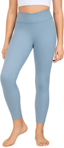 CRZ YOGA Butterluxe - Leggings deportivos cruzados para niñas cintura alta en V Cross Kids Lounge Pants Yoga Active Dance Running Mallas
