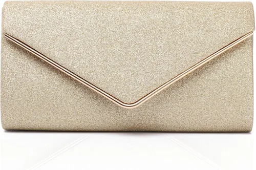 Labair - Bolso de mano brillante para mujer Bolso para noche con purpurina Bolsas para bodas y fiestas