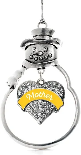 Miniatura 187 de Inspired Silver - Big Sis - Adorno de Navidad plateado - Adorno de árbol de Navidad con dije de corazón con circonita cúbica - Decoración colgante