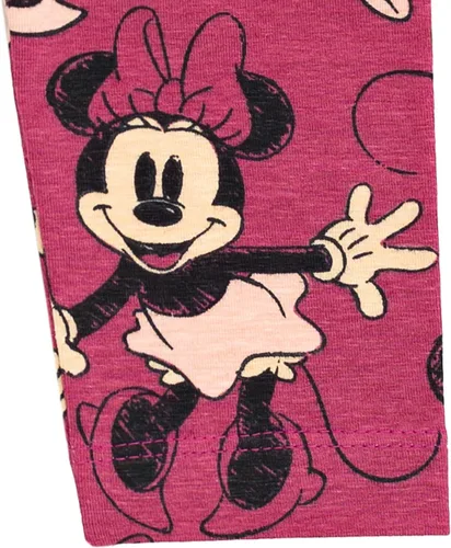 Miniatura 7 de Disney Minnie Mouse - Conjunto de camiseta y leggings florales de péplum para bebés y niños grandes (12 meses - 14-16)
