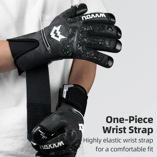 Miniatura 7 de WVVOU Guantes de portero de fútbol para adultos y jóvenes, guantes de portero de alto rendimiento con 5 protectores de dedos desmontables, guantes