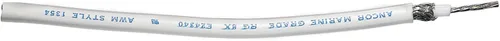 Ancor 151510 Cable coaxial eléctrico de cobre estañado prémium de grado marino (RG8X, blanco, 100 pies)