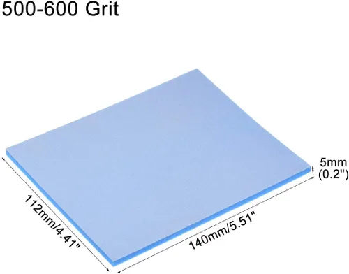 Miniatura 2 de uxcell Bloque de esponja de lijado, grano 500-600, 5.512 in x 4.409 in x 0.197 in