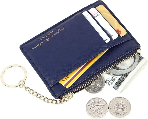 Miniatura 2 de Cartera minimalista para mujer, 8 tarjetas, monedero, monedero, bolsillo frontal, Casual