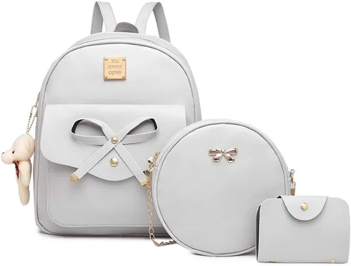 Miniatura 15 de MACCINELO Linda mochila de cuero para mujer, mochila pequeña con lazo para regalo de niñas, bolsa de hombro para mujer, 3