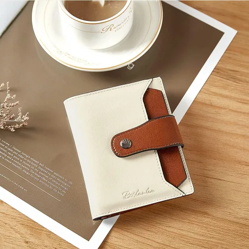 Miniatura 6 de BOSTANTEN - Billetera de cuero para mujer con bloqueo RFID, pequeña, con cremallera, de bolsillo, para tarjetas, con ventana para documento