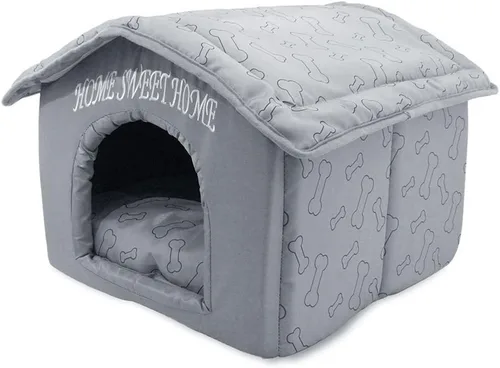 Miniatura 11 de Best Pet Supplies Casa para Perros Cama Alfombra de Jaula Carpa Interior Redonda Suave de Felpa para Razas Pequeñas, Medianas y Grandes - Beige
