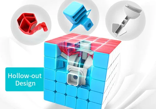 Miniatura 4 de Cubo mágico MoYu MeiLong de 5 x 5 pulgadas, sin calcomanías, 5 x 5 x 5
