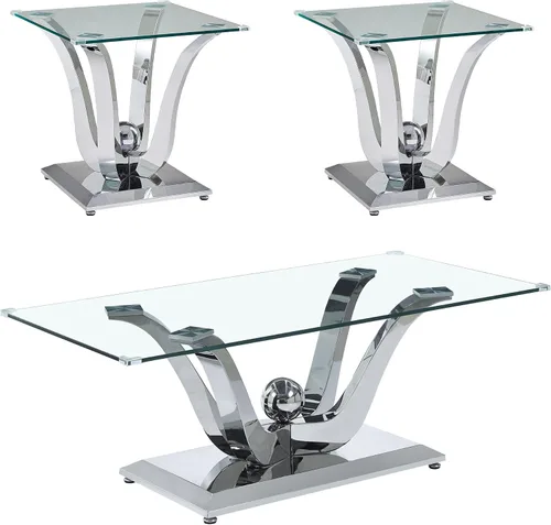 Miniatura 8 de Mesa auxiliar de cristal dorado, mesa auxiliar de lujo con base de acero inoxidable con acabado espejo y parte superior de vidrio templado, mesa