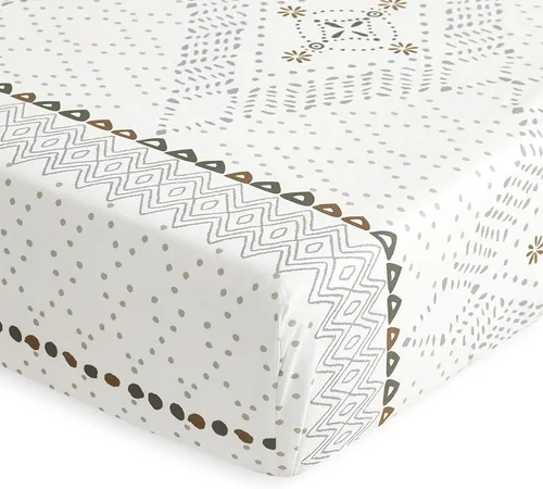 Miniatura 4 de Wake In Cloud - Sábanas bohemias, juego de sábanas de 4 piezas, ropa de cama bohemia elegante con diseño geométrico occidental y azteca, bolsillo