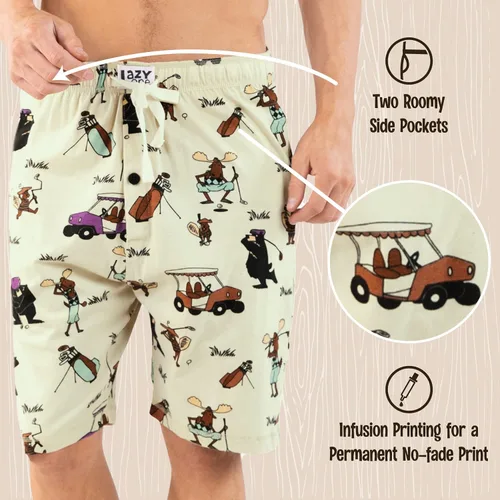 Miniatura 161 de Lazy One - Pantalones cortos de pijama para hombre, ropa de dormir