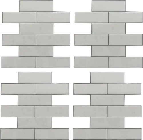 RoomMates Azulejos adhesivos color perla, en forma de hexágono, losetas en muro que se pelan y se pegan