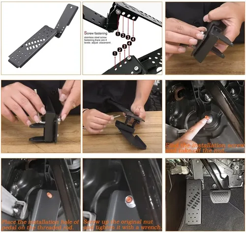 Miniatura 4 de JL Pedal Muerto, Pedal Muerto Gladiator Lado Izquierdo Reposapiés Compatible con Jeep Wrangler JL/Gladiator JT 2018 2019 2020 2021 2022 2023