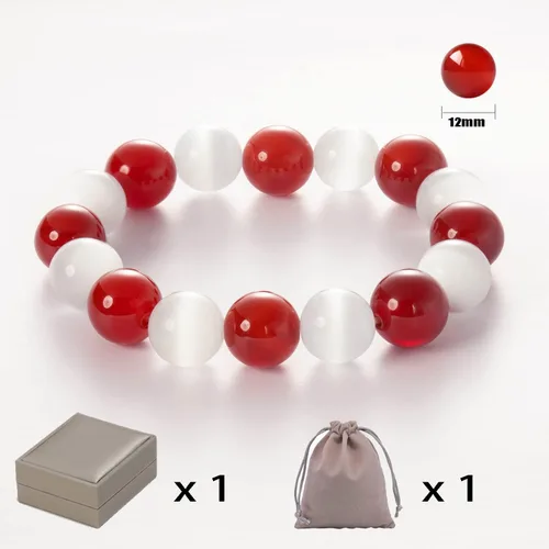 Miniatura 2 de BESTMVP Agate Crystal Natural Stone Relax Anxiety Crystal Beaded Men Women Stretch Bracelet Unisex