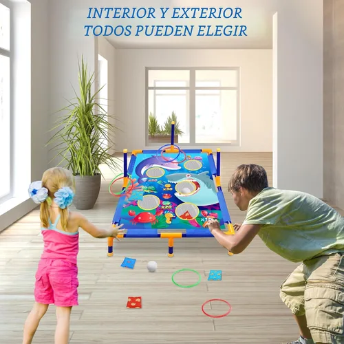 Miniatura 6 de Juego de lanzamiento de bolsas de frijoles de animales, juego de lanzamiento al aire libre, suministros de fiesta familiar para niños, regalo