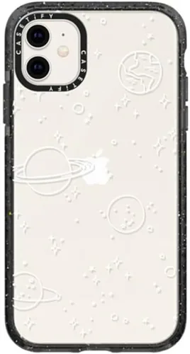 Miniatura 28 de CASETiFY Impact - Funda para iPhone 11 - Flower Power Retro - Negro Transparente