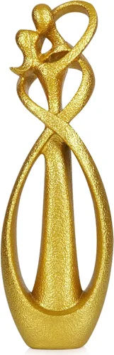 Miniatura 9 de Trycooling Estatua de los amantes de los besos, escultura abstracta, estatuas de resina para decoración del hogar, oficina, estante de escritorio