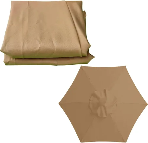 Miniatura 10 de Toldo de repuesto para sombrilla de patio para 6 varillas / 8 varillas de 6.5 pies/9 pies/10 pies, fundas de repuesto para sombrilla de mesa