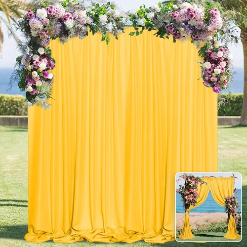 Miniatura 14 de MYSKY HOME Cortinas de 10 pies x 10 pies Verde Cazador Cortinas de Fondo para Fiestas Bodas Escenario Cortinas con Bolsillo para Barra Cortinas