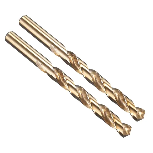 Miniatura 300 de PATIKIL Broca Jobber de 0.039 in, vástago recto M35 cobalto 5% acero de alta velocidad 135° acabado dorado para metal duro de acero inoxidable - 2