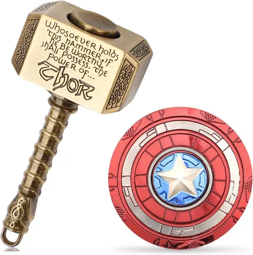 Gamtec - Spinner de cadena con martillo de metal, cubo de ansiedad, juguete de enfoque, juguetes de cobre para aliviar el estrés, giro de la yema