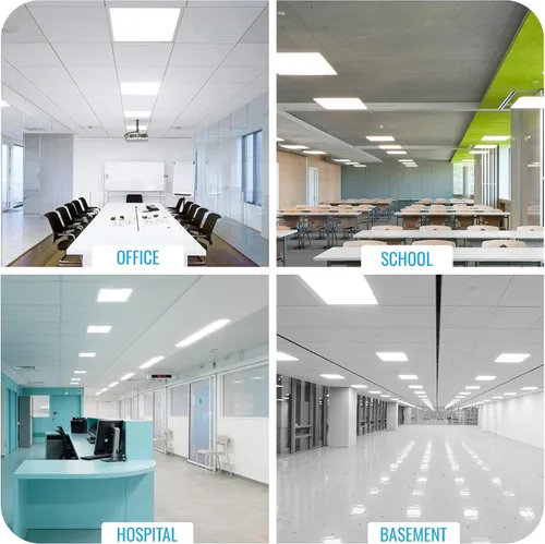 Miniatura 6 de LEDMyplace - Lámpara de techo LED de pantalla plana de 2 x 2 pulgadas, para oficina, tienda, almacén, 40 W, 5000 lúmenes, 6500 K luz diurna