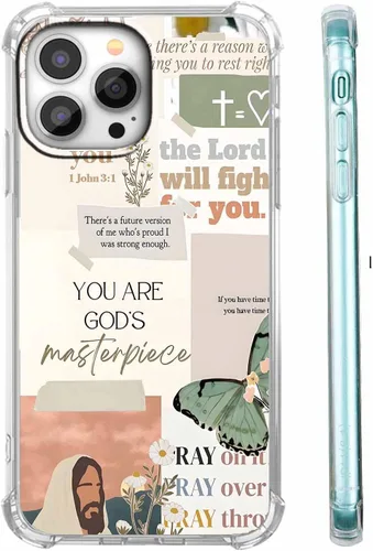 Miniatura 52 de Funda para Celular con Versículos de la Biblia, Colocación de Citas Cristianas de Jesús, Diseño Collage, Funda Protectora Suave de TPU de Moda