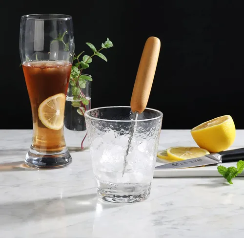 Miniatura 4 de New Star Foodservice Picador de hielo de acero al carbono con mango de madera dura, trituradora de hielo de 7.5 pulgadas, herramienta de bar