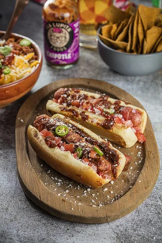 Miniatura 5 de Tia Lupita Chipotle - Salsa picante 8 oz x 1 botella Calor sabroso, especias medianas, ahumado, cuerpo completo, sin gluten, sin OMG, sin