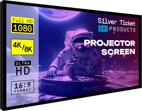 Miniatura 15 de Silver Ticket Products STR Series - Marco fijo de cine en casa de 6 piezas, 4K / 8K Ultra HD, HDTV, HDR y pantalla de proyección de películas 3D