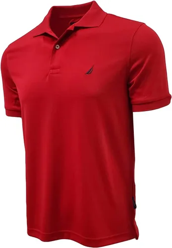 Miniatura 3 de Nautica Nav Tech Performance Polo para hombre (L, rojo Nautica Red), Rojo náutico