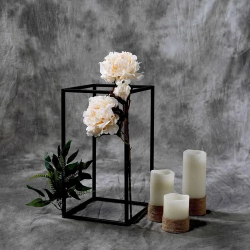 Miniatura 10 de Efavormart - Paquete de 2 soportes de metal para flores de boda de 12 pulgadas, soporte geométrico para centro de mesa Dorado