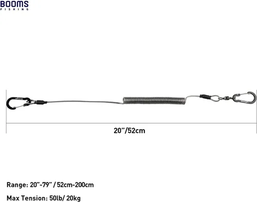 Miniatura 7 de Booms Fishing T02 - Correa de caña de pescar, correa de remo para kayak, accesorios de pesca para tabla de remo, cordón de pesca resistente