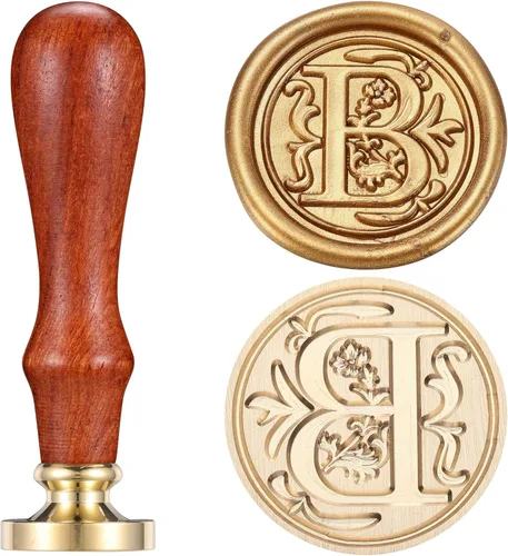 Miniatura 10 de Yoption Classic timbre para estampar en cera, 26 letras de la A a la Z, retro, s