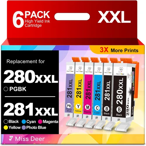 Miniatura 9 de Miss Deer Cartuchos de tinta de pigmento compatibles PGI-2200XL, funcionan con impresoras Maxify MB5320 MB5120 MB5020 iB4120 e iB4020