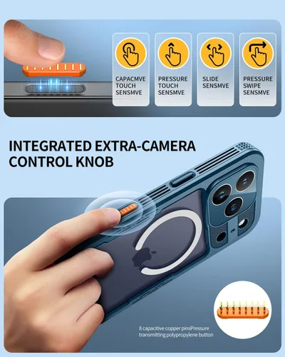Miniatura 3 de Lanhiem Funda magnética para iPhone 17 Pro Max, IP68 impermeable, a prueba de polvo, compatible con Magsafe, protector de pantalla integrado, cuerpo