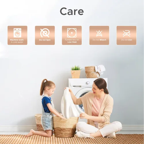Miniatura 7 de Sleep & Beyond My Topper - Cubrecolchón de lana, funda de percal de algodón cómodo para todo el año, lavable, transpirable, alivio de presión, sueño