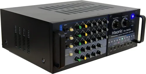 Miniatura 2 de Hisonic Amplificador de mezcla de karaoke MA-3800K de doble canal, 760W
