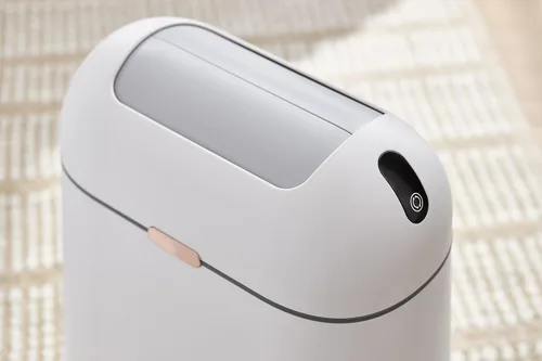 Miniatura 3 de ELPHECO Cubo de basura para baño, 2.5 galones, con sensor de movimiento, impermeable, con tapa de mariposa, decoración de baño, cesta de basura