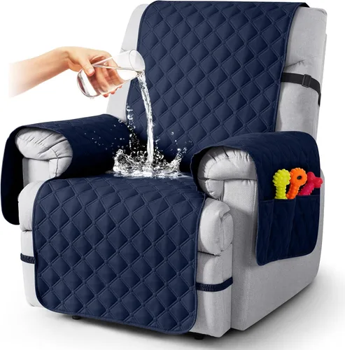 Miniatura 61 de TAOCOCO Fundas reclinables 100% impermeables, con correas para las piernas, funda de sofá reclinable reversible para silla reclinable, protector