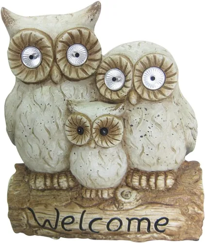 Miniatura 17 de Alpine Corporation QFC366HH - Estatua de jardín de búho para interiores y exteriores, estatua de la familia de búho amoroso, 11 pulgadas de alto