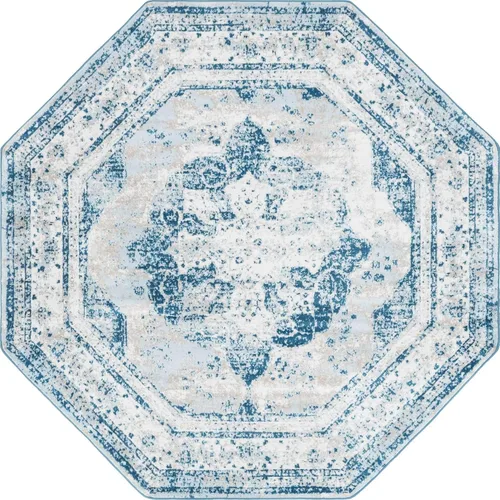 Miniatura 94 de Unique Loom Sofia Collection - Alfombra tradicional vintage, inspirada en Francia (7 pies x 10 pies, rectangular, negro/gris claro)