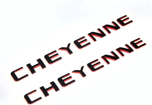 Miniatura 6 de Yoaoo 2Pack OEM emblemas de placa de Cheyenne en negro 3D Compatible con Silverado, nuevo, brillante y con brillo
