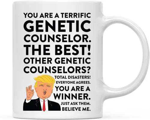 Miniatura 39 de Andaz Press Round 11 oz taza de té de cerámica para café divertido presidente Donald Trump regalo de Navidad, You are a Terrific Aquatic Biologist