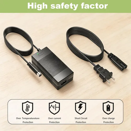 Miniatura 5 de Cargador de 42 V para batería de iones de litio Roinside de 36 V compatible con Roinside UP2, UP6, UP6-1, UP8, U2, P1 Power Apapter Cord