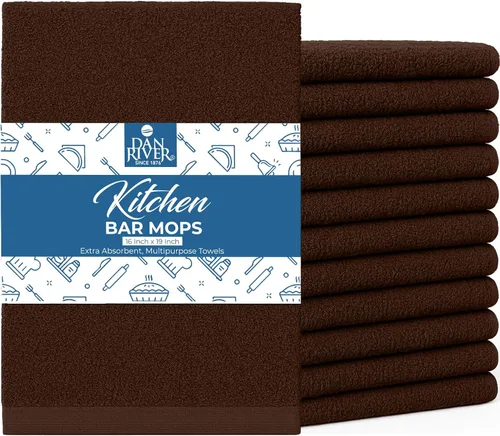 Miniatura 13 de DAN RIVER Paquete de 6 toallas de cocina de alta calidad, 100% algodón (16 x 26 pulgadas), súper suaves, altamente absorbentes, de secado rápido